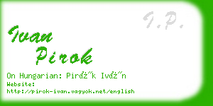 ivan pirok business card